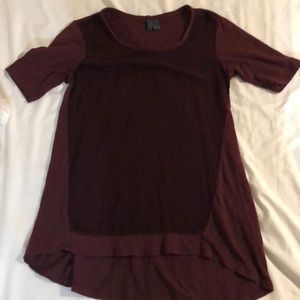 Anthropologie maroon blouse